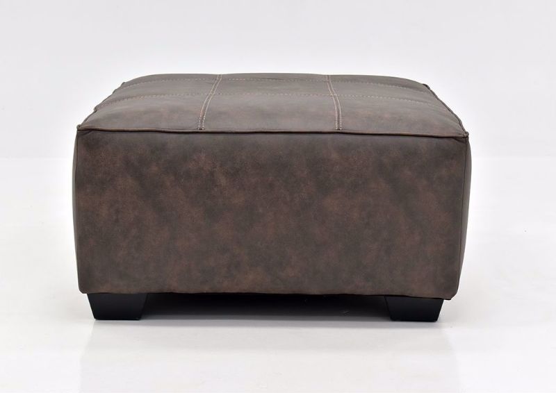 Chocolate Brown Abalone Ottoman by Ashley Furniture Facing Front | Home Furniture Plus Bedding