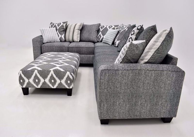 Gray Stonewash Sectional Sofa by Albany Showing the Side View | Home Furniture Plus Bedding