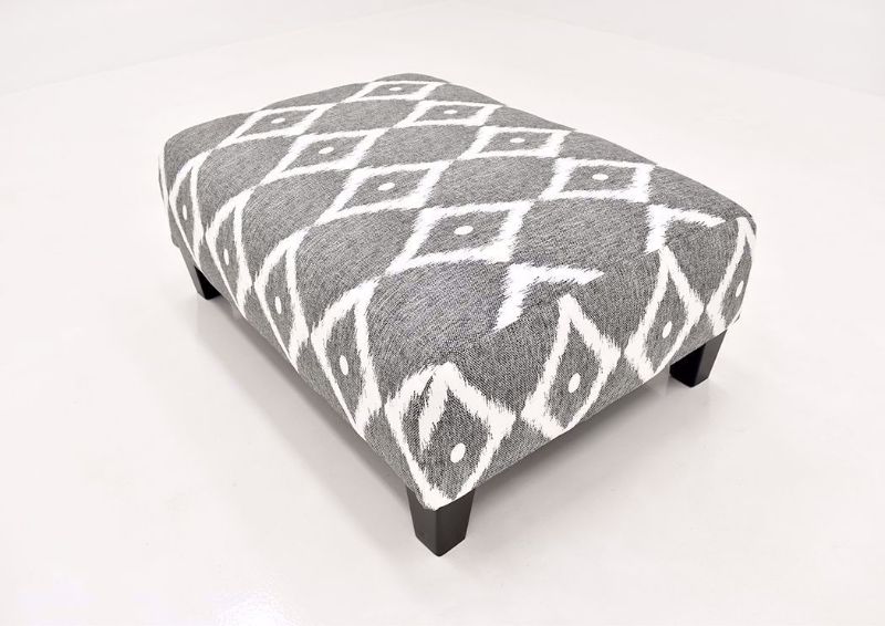 Gray Stonewash Ottoman by Albany Showing the Angle View | Home Furniture Plus Mattress