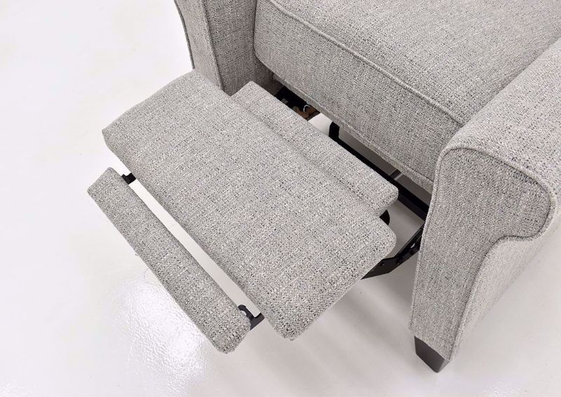 Gray Evanside Contemporary Power Recliner by Ashley Furniture Showing the Chaise Detail | Home Furniture Plus Mattress