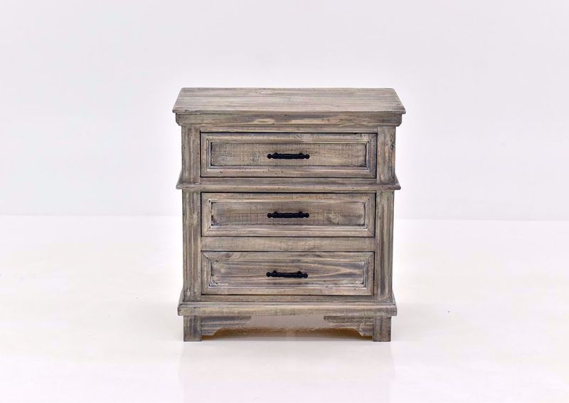 Rustic Gray Charleston Nightstand by Vintage Furniture Facing Front | Home Furniture Plus Mattress