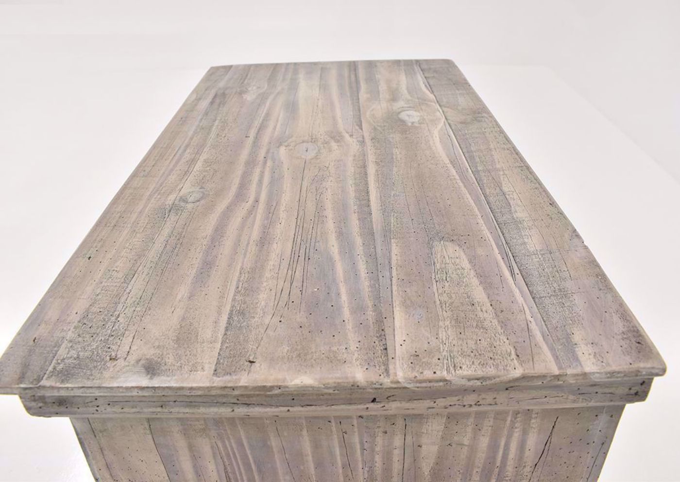 Rustic Gray Charleston Nightstand by Vintage Furniture Showing the Top Detail | Home Furniture Plus Mattress