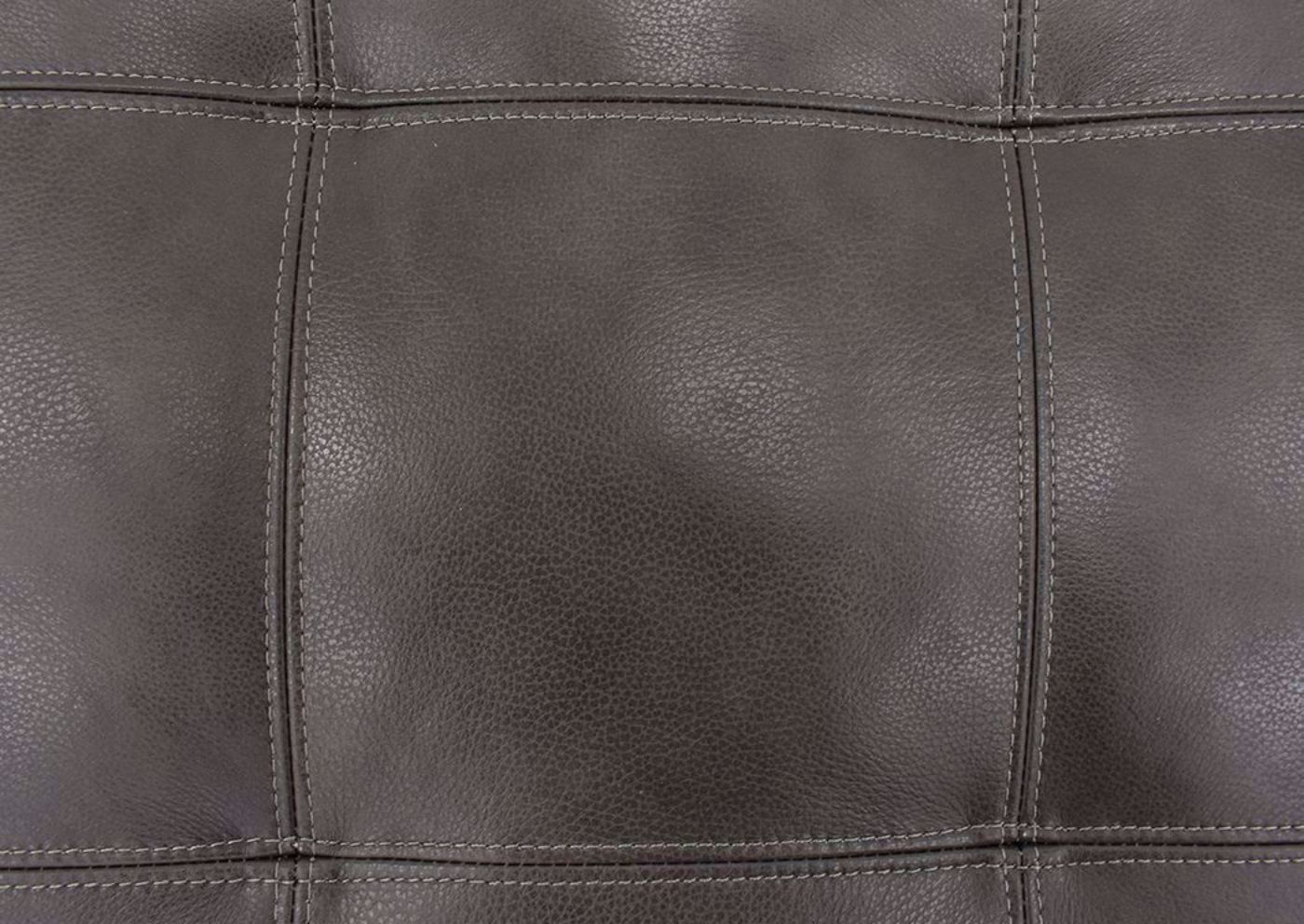 Dark Gray Leather Soft Touch Leather Ottoman by Lane Furnishings Showing the Upholstery Detail | Home Furniture Plus Mattress