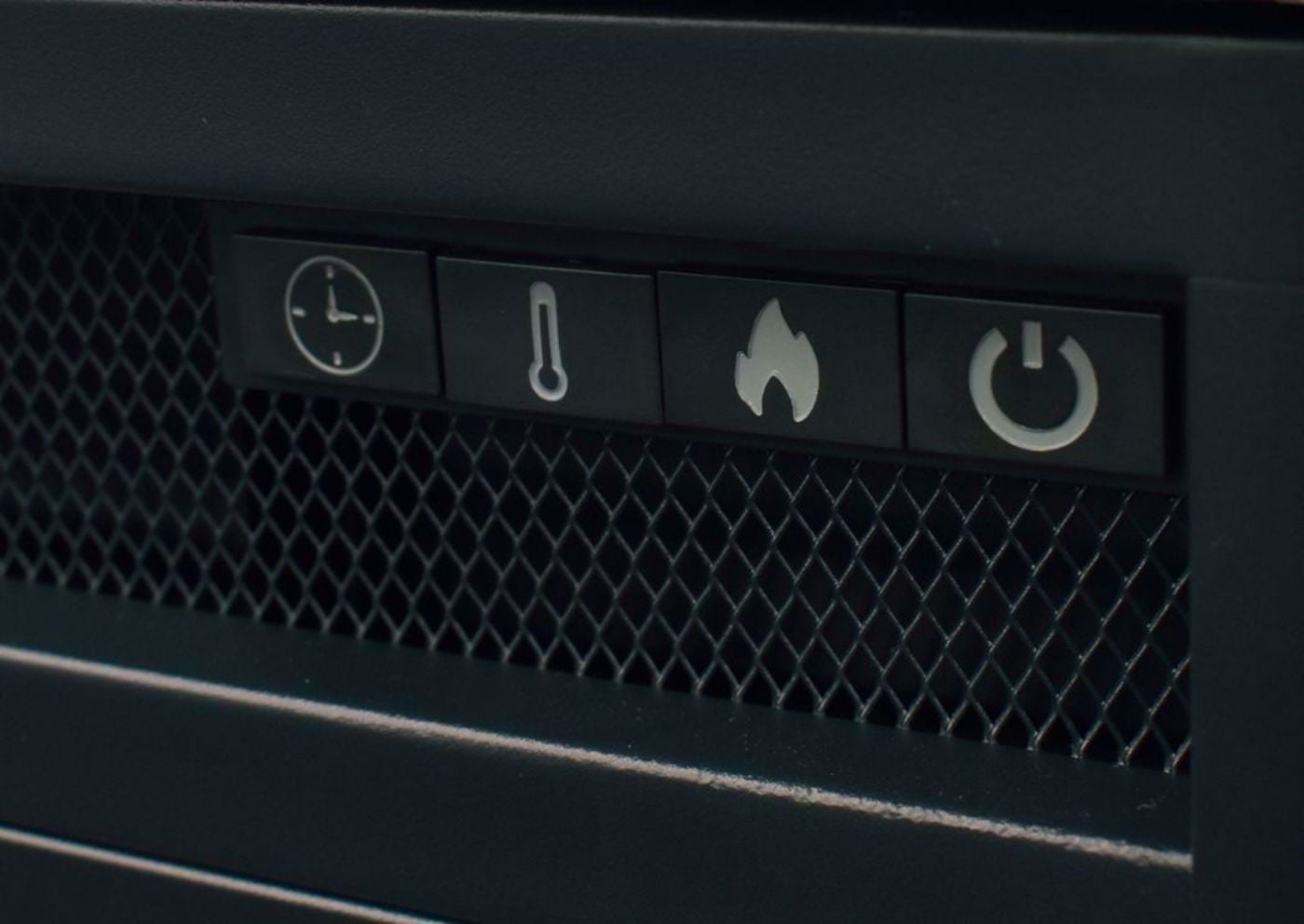 Dimension Details for the White and Brown Realyn TV Stand with Fireplace by Ashley Furniture Showing the Control Panel | Home Furniture Plus Bedding