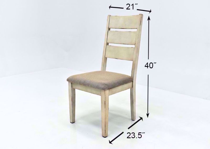 White Grindleburg Dining Chair Dimensions | Home Furniture Plus Bedding