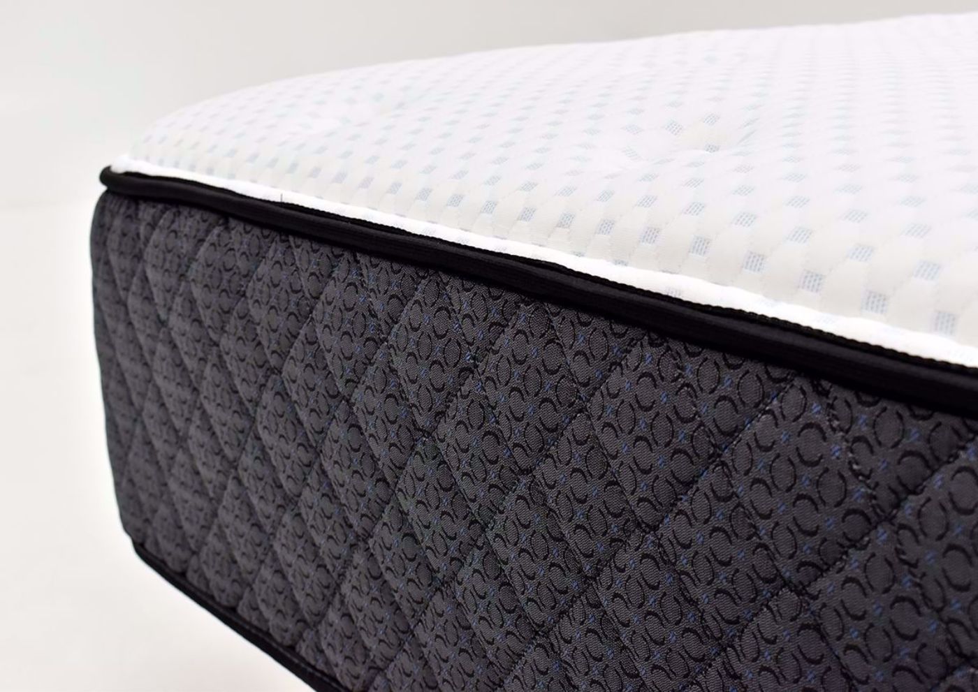 Corner, Side and Top View of the Liberty Plush Mattress - Twin Size | Home Furniture Plus Bedding