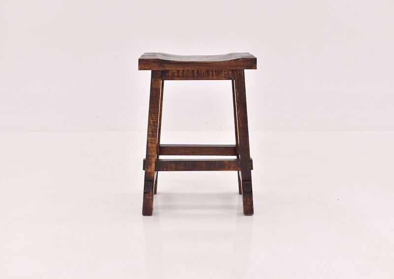 Brown Hayes 24 Inch Bar Stool by Rustic Imports front view | Home Furniture Plus Bedding