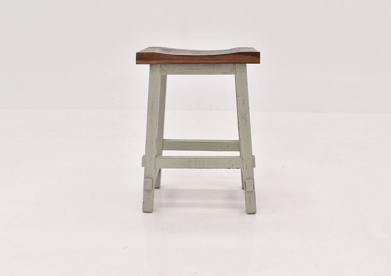 Gray Hayes 24 Inch Bar Stool by Rustic Imports front view | Home Furniture Plus Bedding