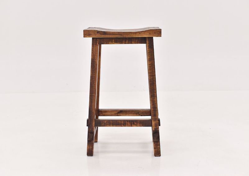 Brown Hayes 30 Inch Bar Stool by Rustic Imports front view | Home Furniture Plus Bedding