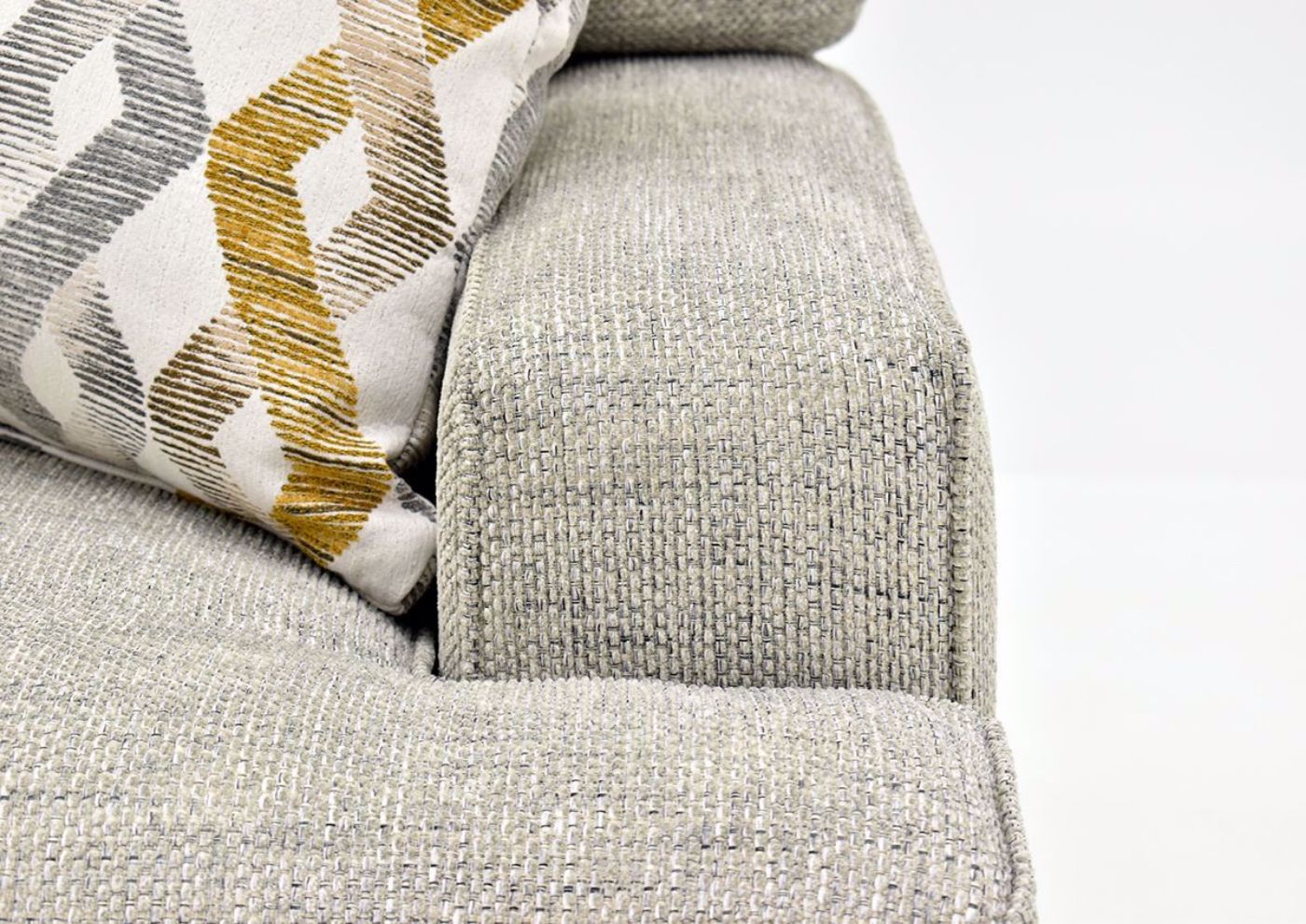 Beige Protege Chair by Franklin close up arm view | Home Furniture Plus Bedding