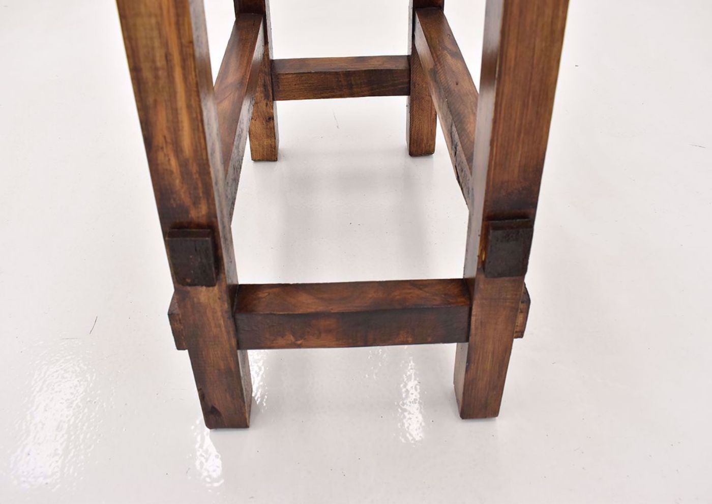 Brown Hayes 30 Inch Bar Stool by Rustic Imports close up of legs | Home Furniture Plus Bedding