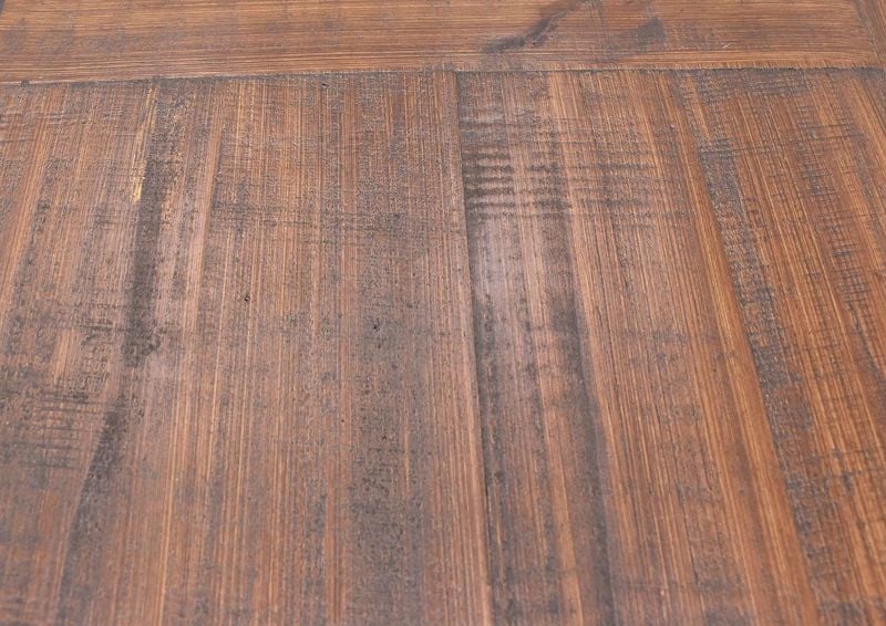 Rustic White Sierra End Table by Texas Rustic Wood Grain Top | Home Furniture Plus Mattress