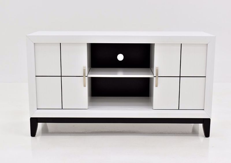 White Ackerson TV Stand by Crownmark Front View | Home Furniture Plus Bedding