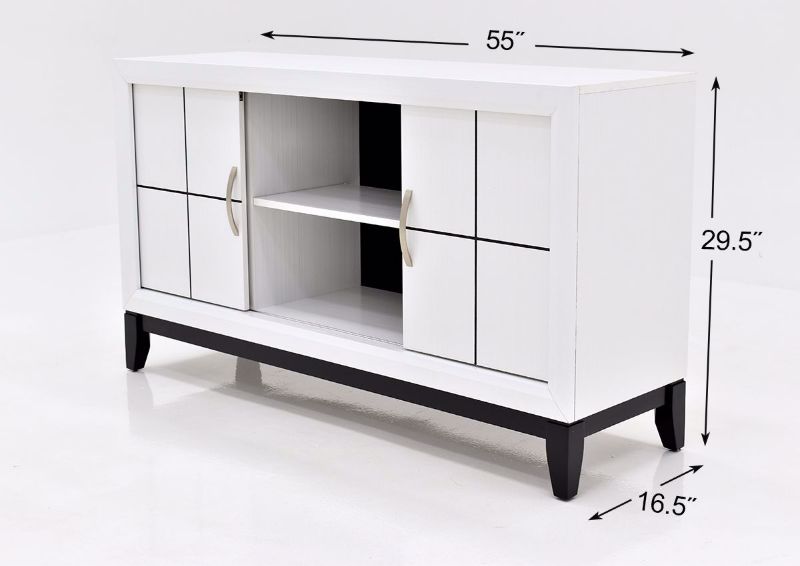 White Ackerson TV Stand by Crownmark Dimension | Home Furniture Plus Bedding