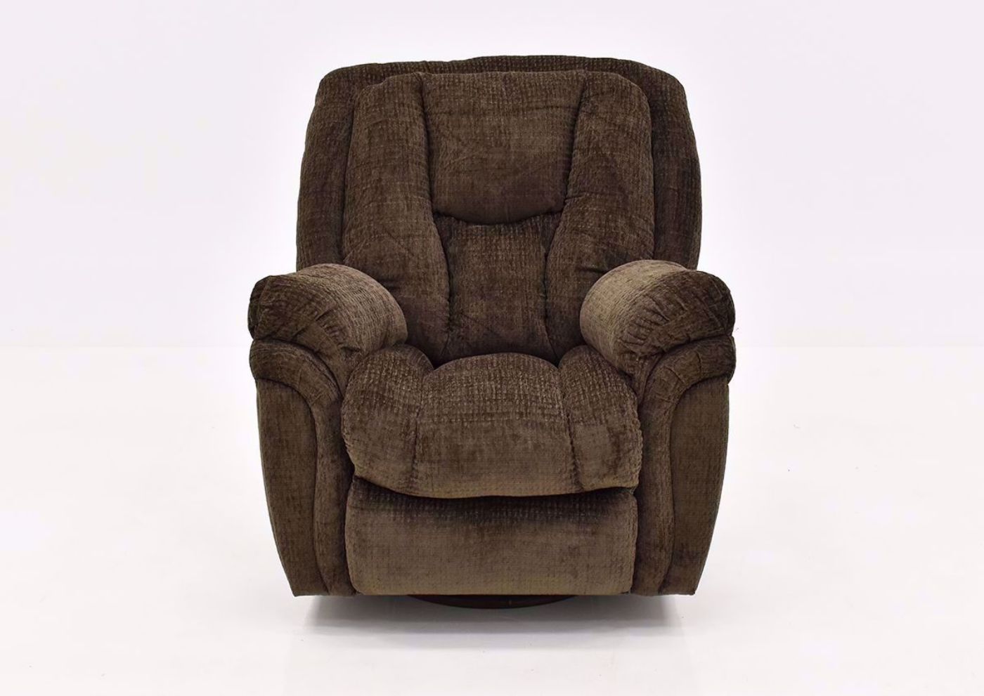 Brown Show Biz Swivel Recliner by Lane Home Furnishings front | Home Furniture Plus Bedding