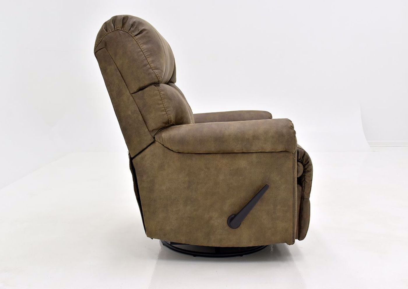 Brown Captain Rocker Recliner by Franklin Side View | Home Furniture Plus Bedding