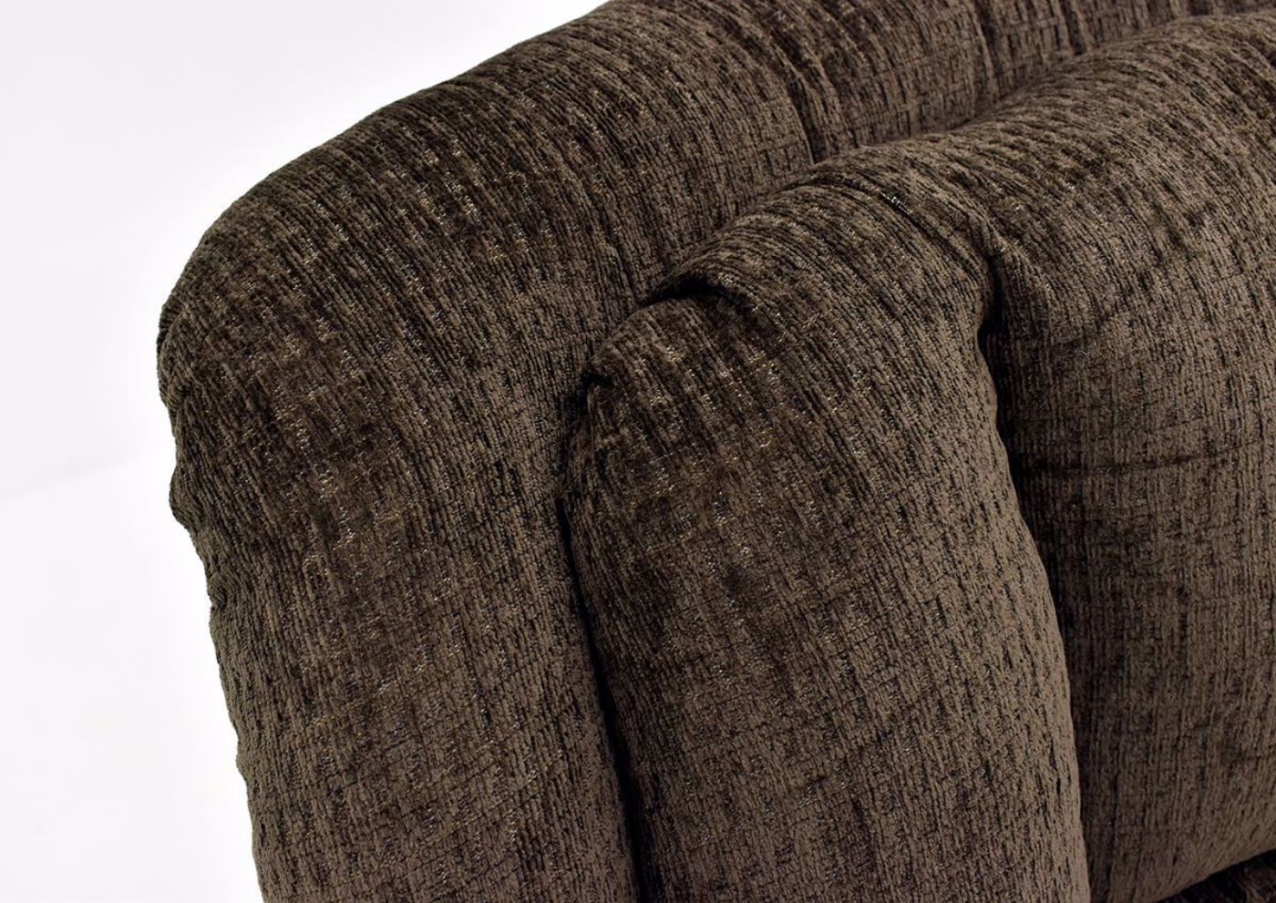 Brown Show Biz Swivel Recliner by Lane Home Furnishings Headrest Close Up | Home Furniture Plus Bedding