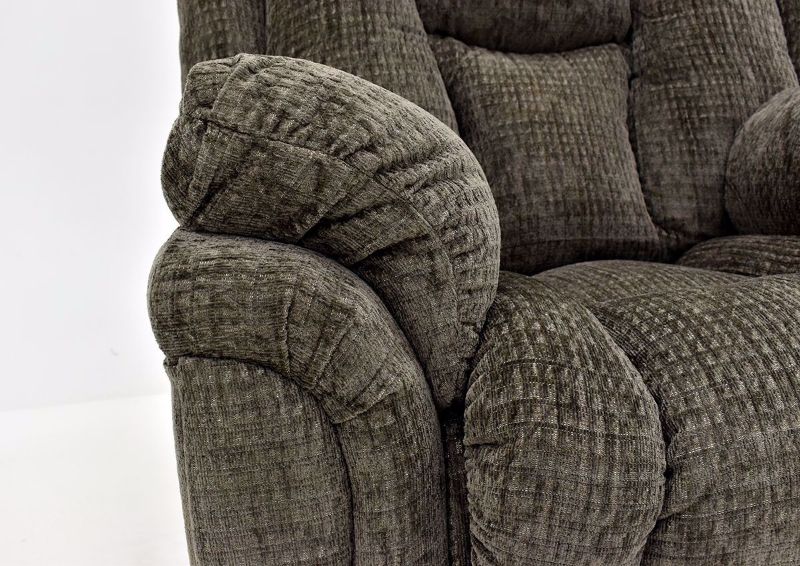Mink Show Biz Swivel Recliner by Lane Home Furnishings Arm Close Up | Home Furniture Plus Bedding