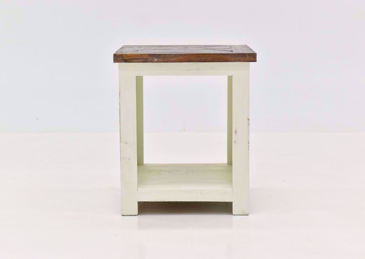 White Grande End Table by Vintage Furniture | Home Furniture Plus Bedding