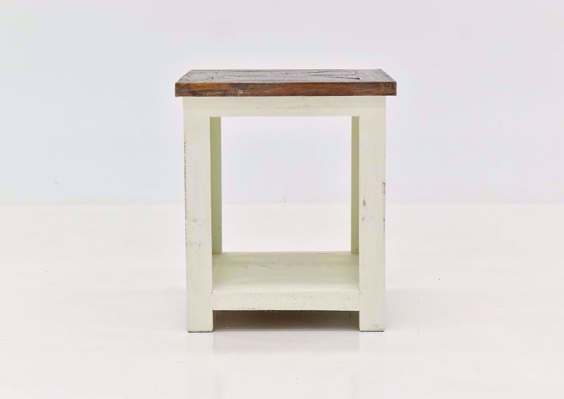 White Grande End Table by Vintage Furniture | Home Furniture Plus Bedding