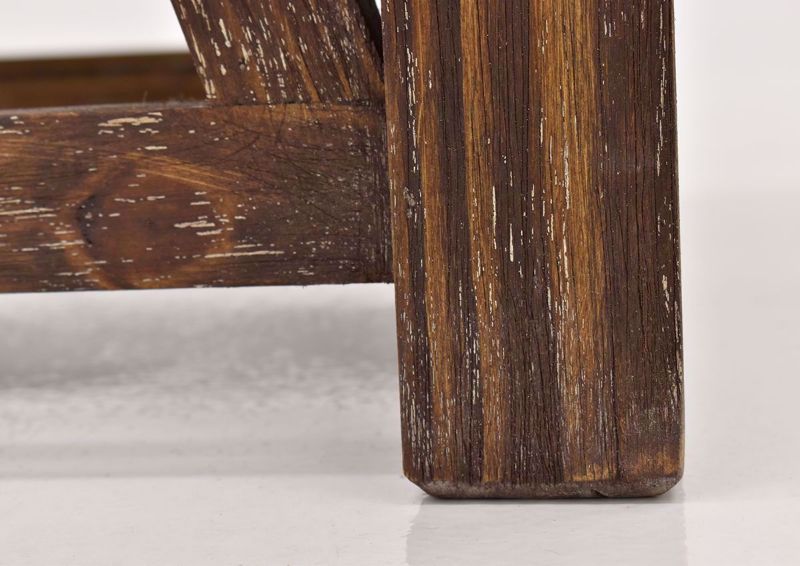 Brown Spencer End Table by Vintage Furniture close up of leg | Home Furniture Plus Bedding