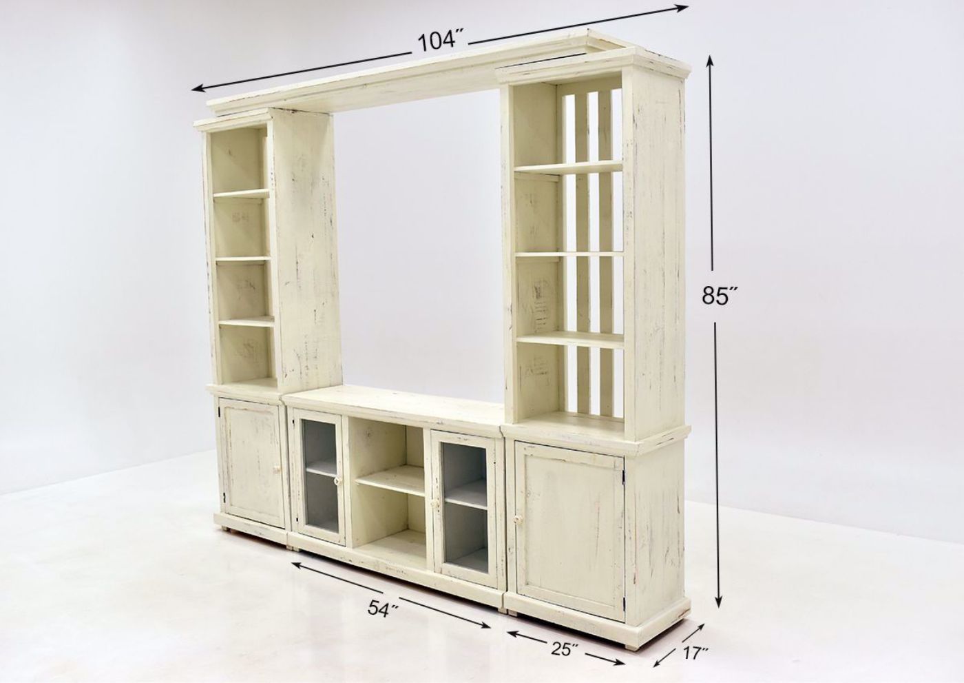 Dimension Details of the Garrison Entertainment Center – White | Home Furniture Plus Bedding