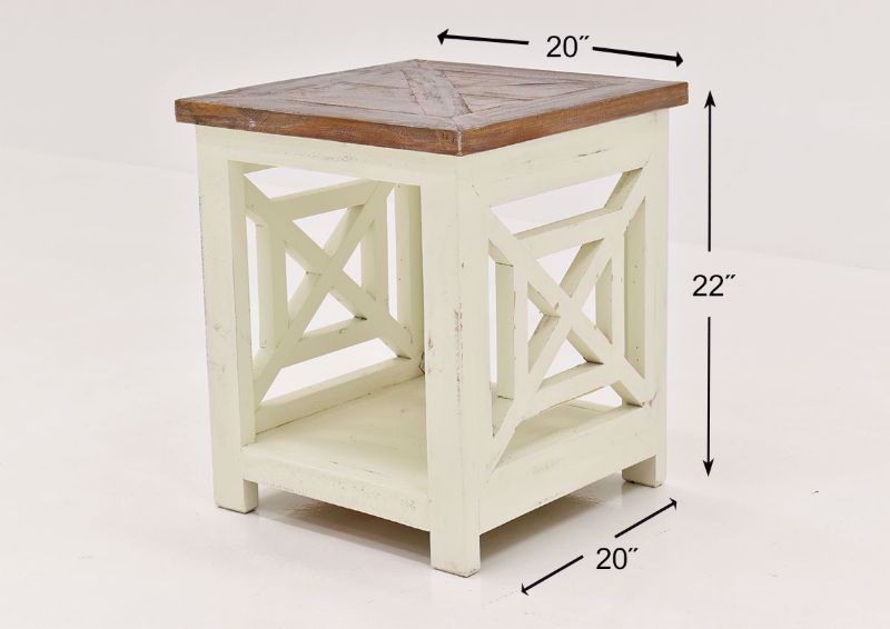White Grande End Table by Vintage Furniture dimensions | Home Furniture Plus Bedding