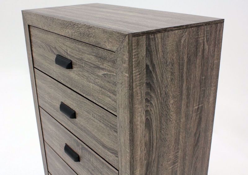 Gray Millie Chest of Drawers Showing the Chest Top Detail | Home Furniture Plus Mattress