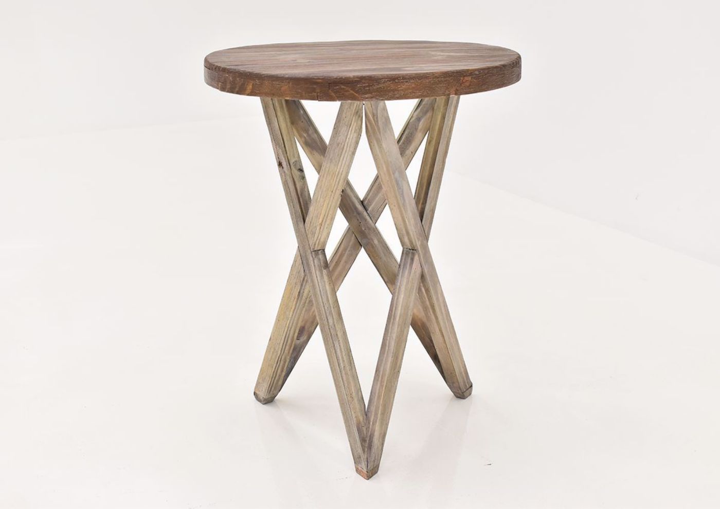 Brown Galaxy End Table by Vintage Furniture side view | Home Furniture Plus Bedding