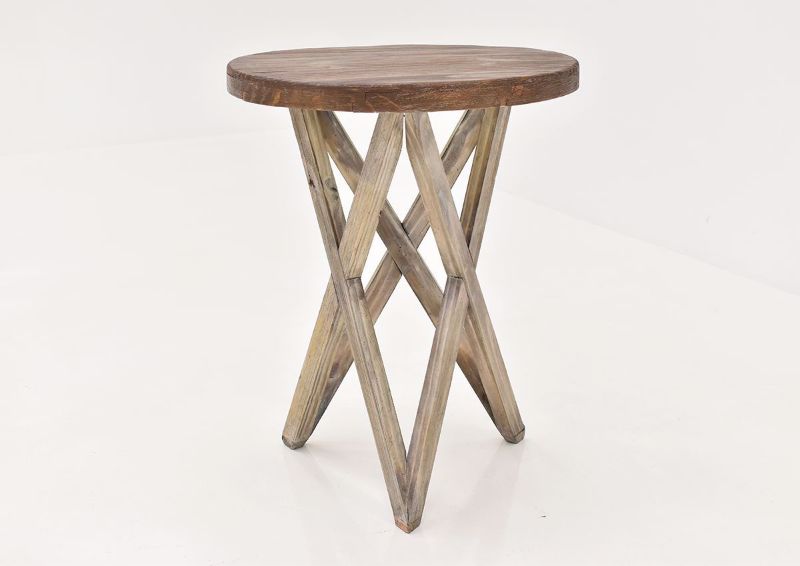 Brown Galaxy End Table by Vintage Furniture side view | Home Furniture Plus Bedding