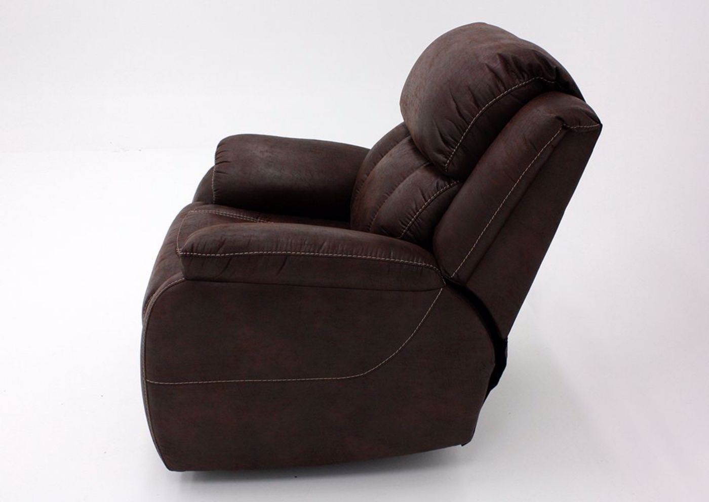 Brown Palance Swivel Glider Recliner, Side View | Home Furniture Plus Mattress
