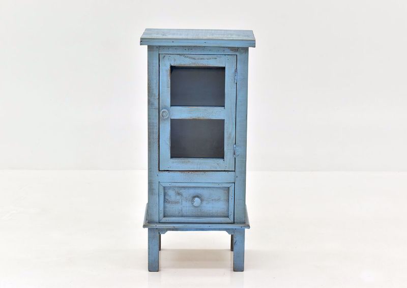 Naples Accent Table with Rustic Blue Finish | Home Furniture Plus Bedding
