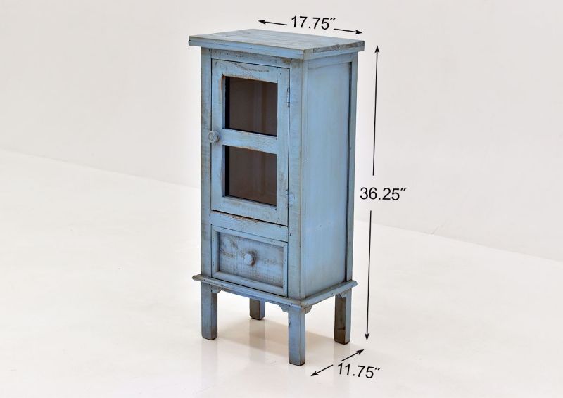 Naples Accent Table with Rustic Blue Dimensions | Home Furniture Plus Bedding