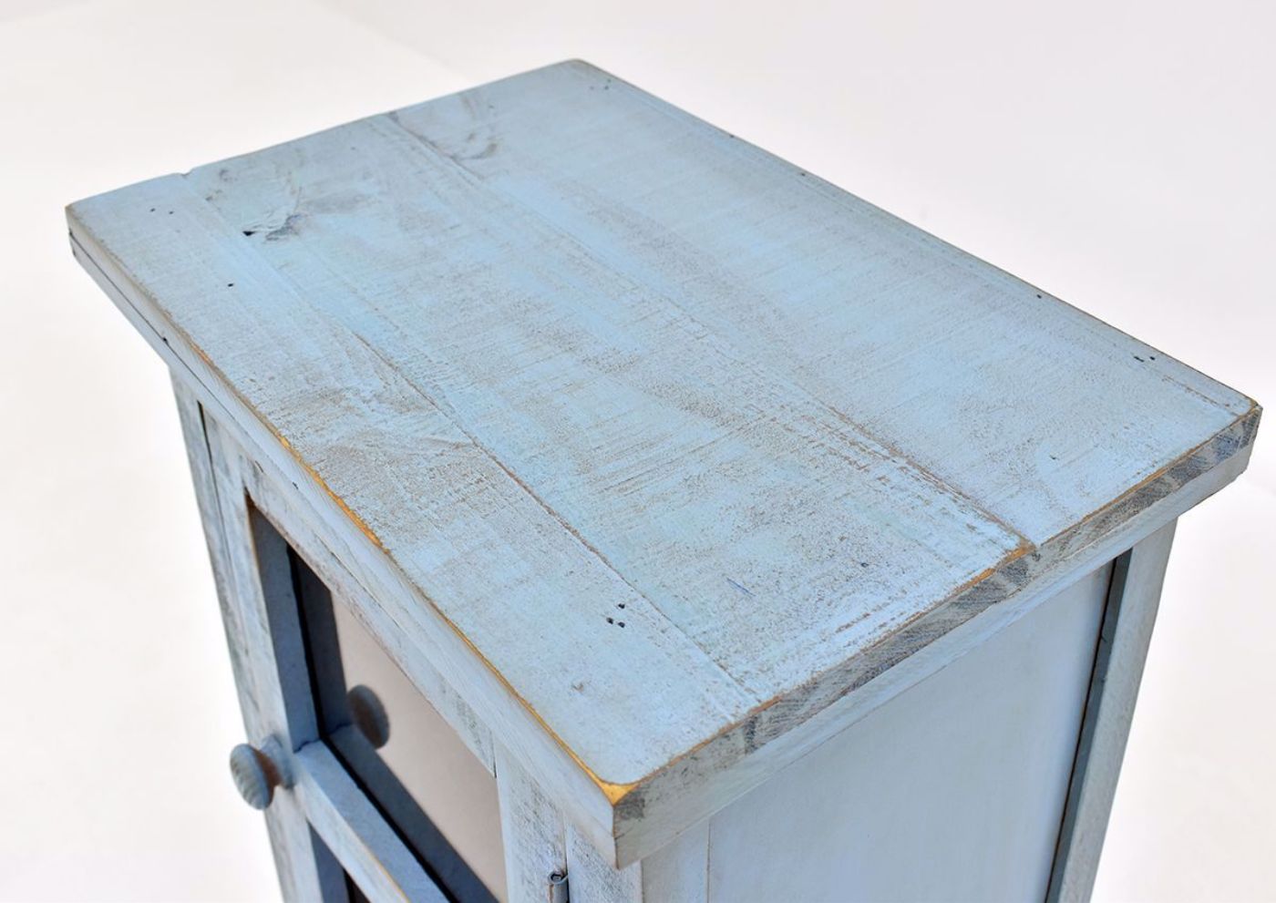 Naples Accent Table with Rustic Blue table top | Home Furniture Plus Bedding