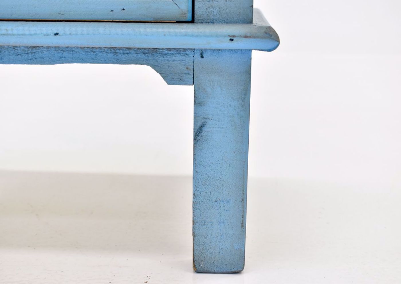 Naples Accent Table with Rustic Blue leg | Home Furniture Plus Bedding