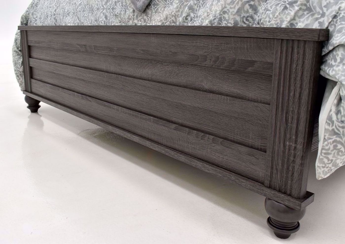 Gaston Queen Size Bed with Gray Finish  headboard | Home Furniture Plus Bedding