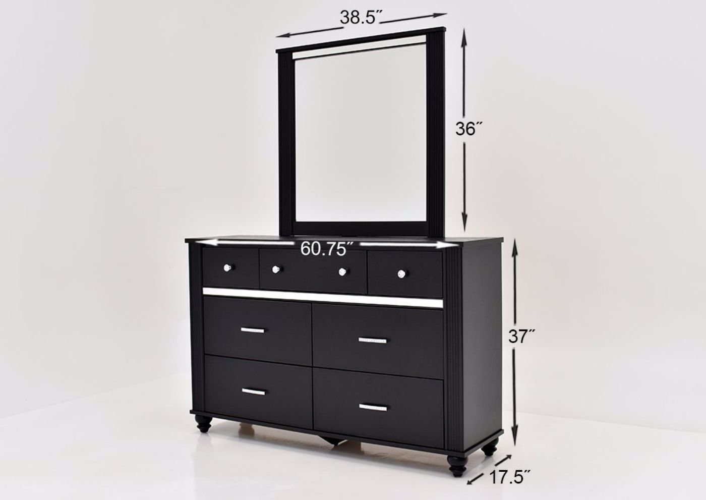 Picture of Gaston Dresser with Mirror - Black