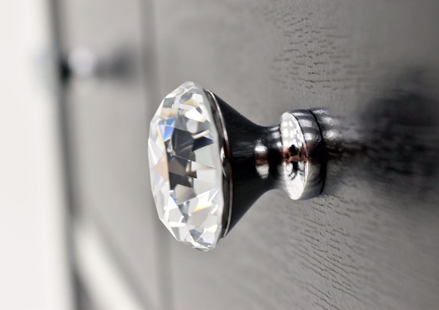 Gaston Chest of Drawers by Crown Mark with Black Finish jeweled knob | Home Furniture Plus Bedding