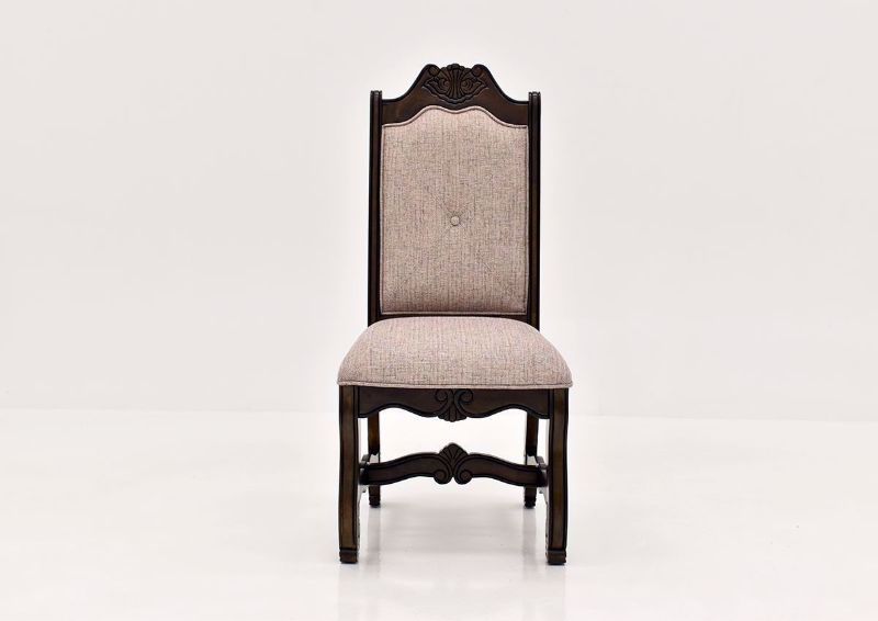 Renaissance Side Chair  in Brown Finish | Home Furniture Plus Bedding