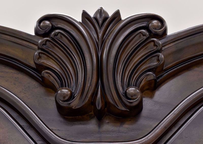 Brown Renaissance Dining Hutch decorative top carvings | Home Furniture Plus Bedding