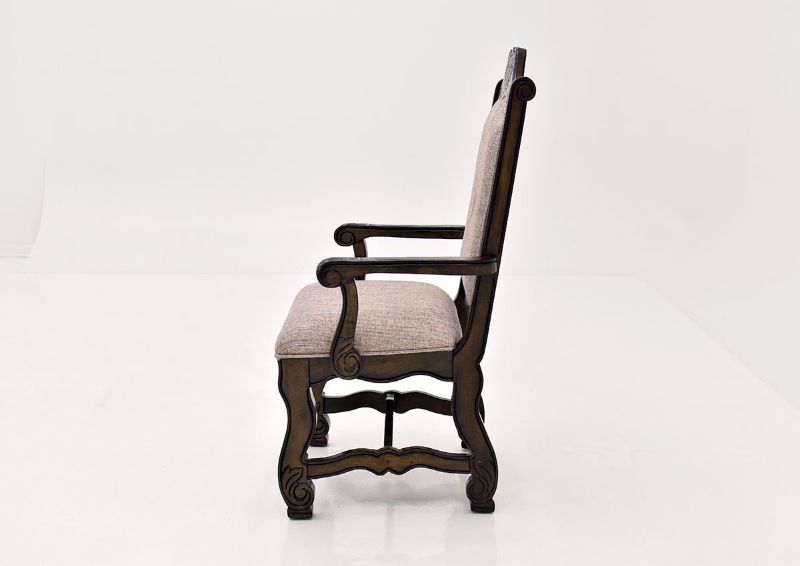 Brown Renaissance Arm Chair Side | Home Furniture Plus Bedding