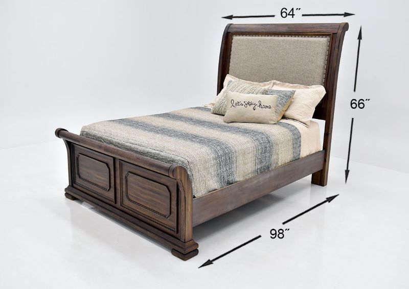 Hickory Brown Casa Grande Bedroom Set by Lane Showing the Queen Bed Dimensions | Home Furniture Plus Mattress