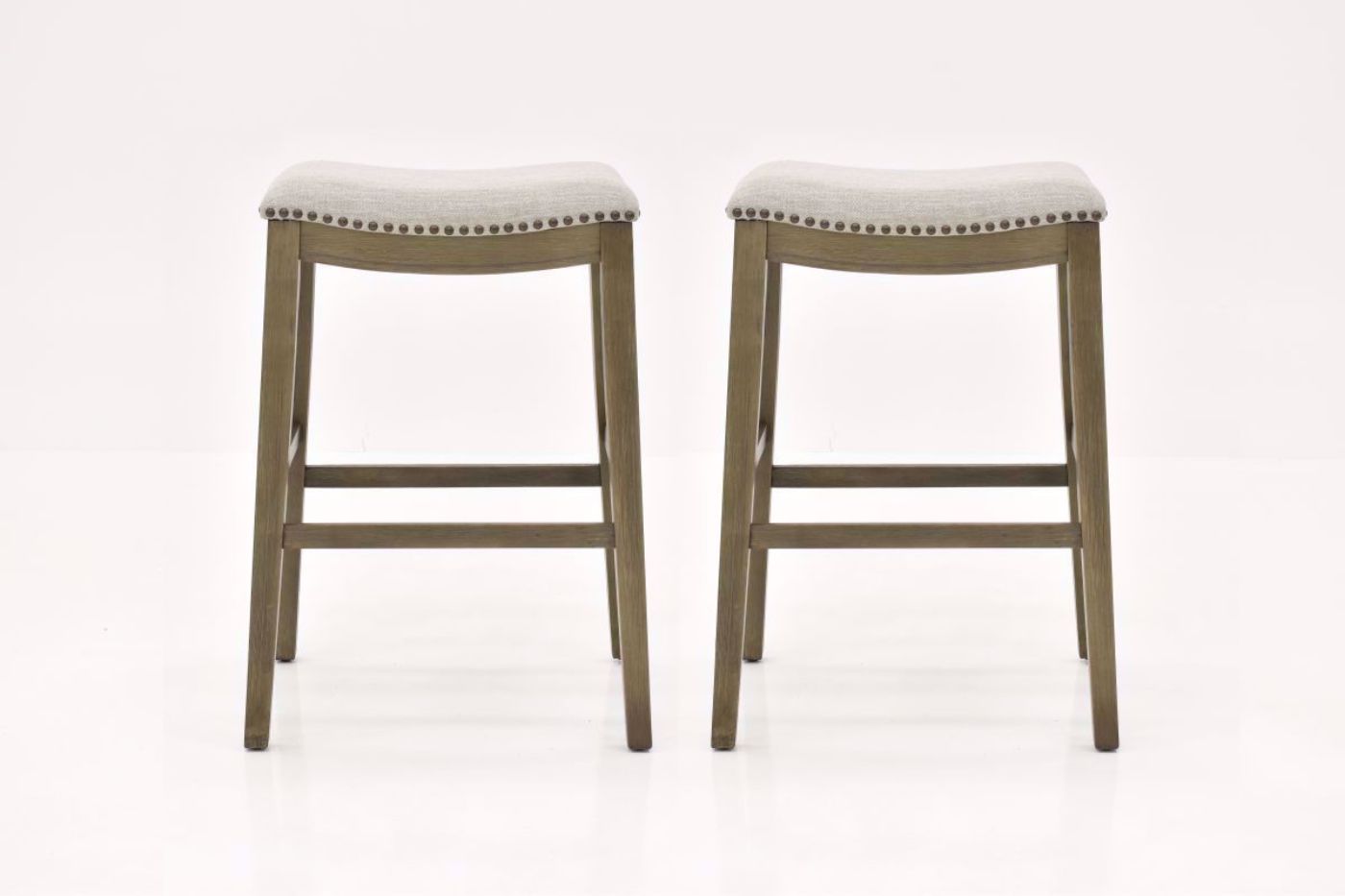 Dexter 30" Bar Height Barstool - Beige with Gray | Home Furniture Plus Bedding