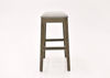 Dexter 24" Counter Height Barstool - Beige with Gray Side View | Home Furniture Plus Bedding