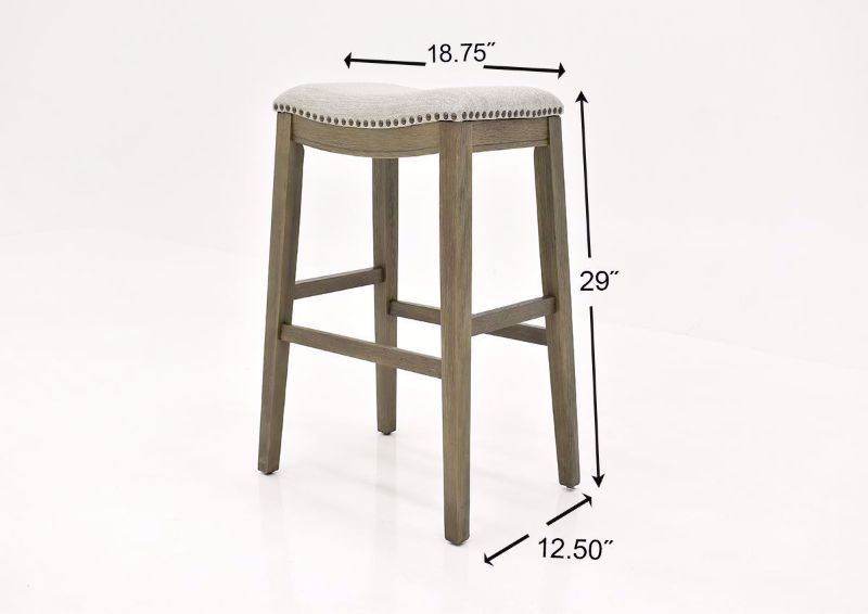 Dexter 30" Counter Height Barstool - Beige with Gray Dimensions | Home Furniture Plus Bedding