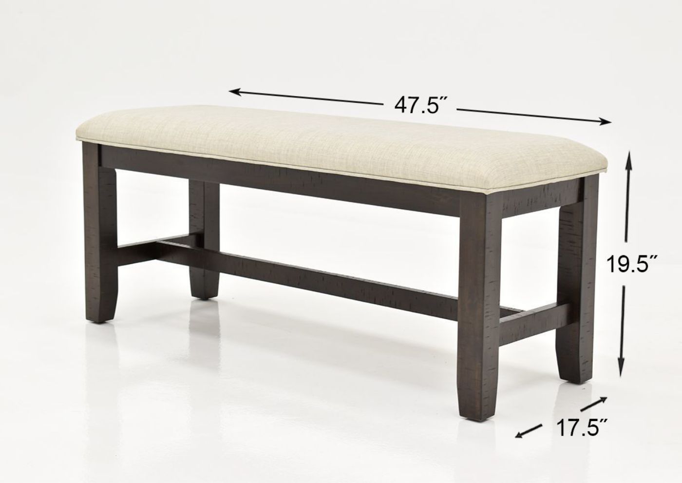 Brown Colorado Standard Height Bench Dimensions | Home Furniture Plus Bedding