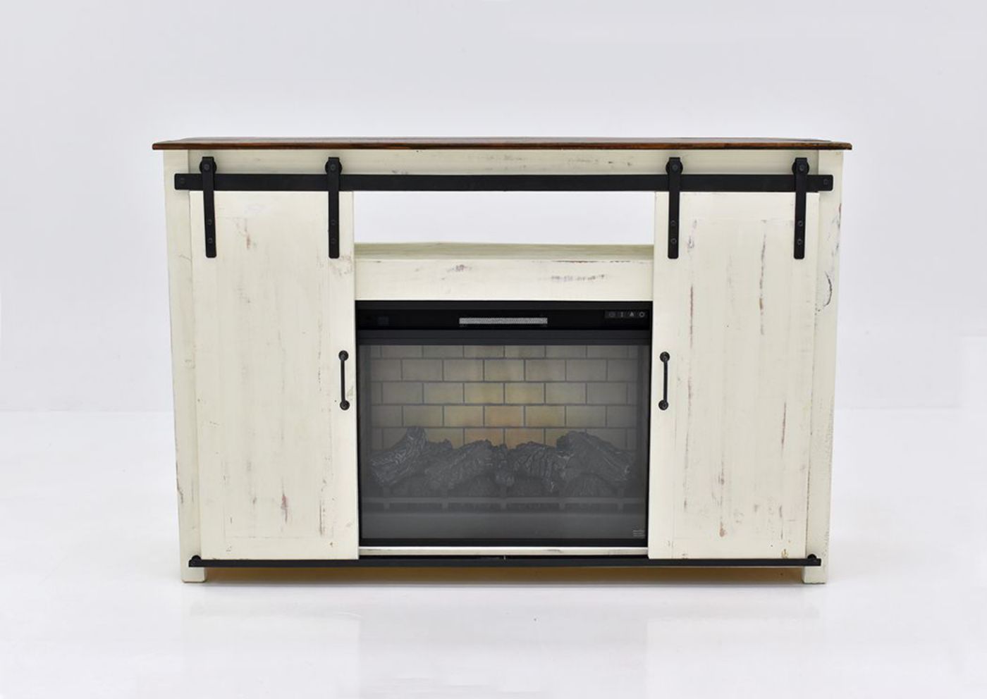 Front Facing View of the Maverick 67 Inch TV Stand with Fireplace by Vintage | Home Furniture Plus Bedding
