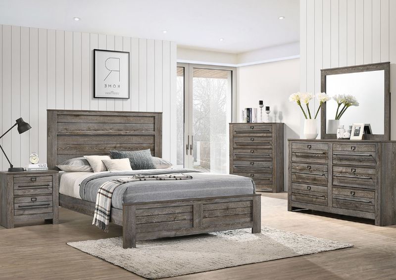 Picture of Bateson Queen Size Bedroom Set - Brown with Gray