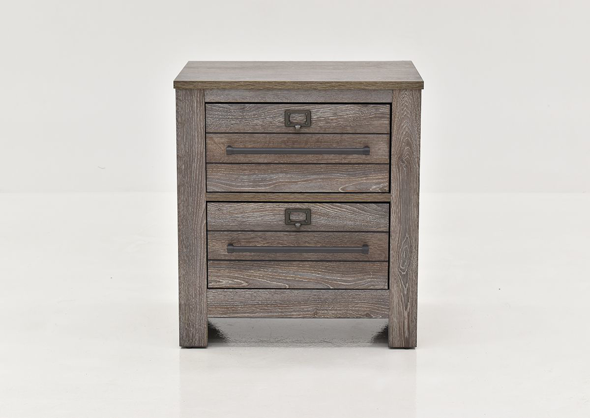 Grey deals brown nightstand