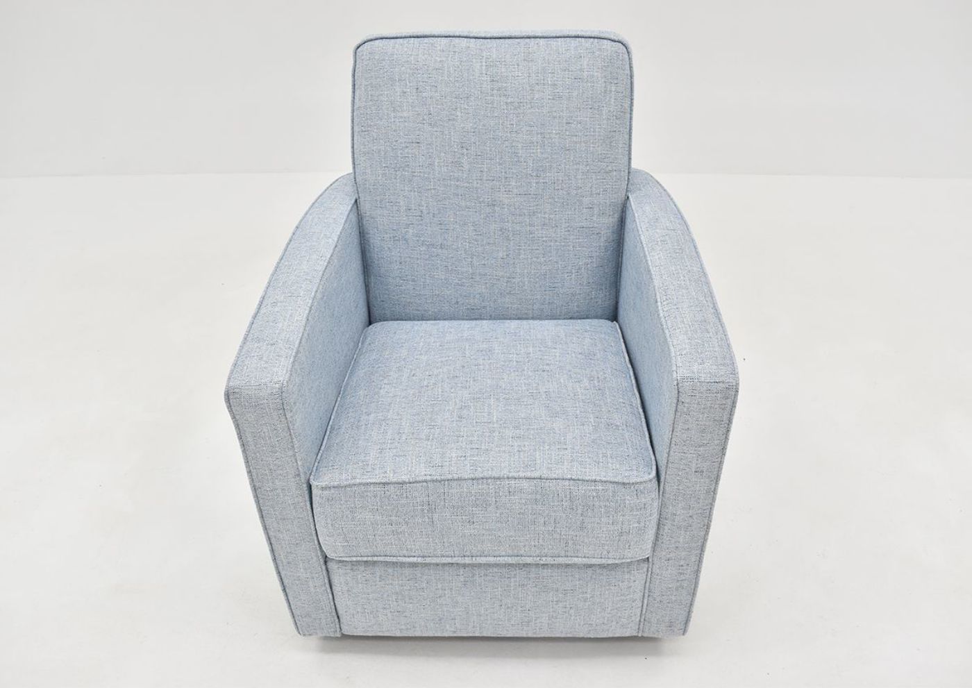 Arial View of the Ellison Swivel Accent Chair - Light Blue | Home Furniture Plus Bedding